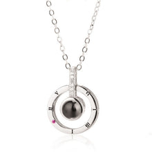Load image into Gallery viewer, 100 languages I love you Projection Pendant Necklace.